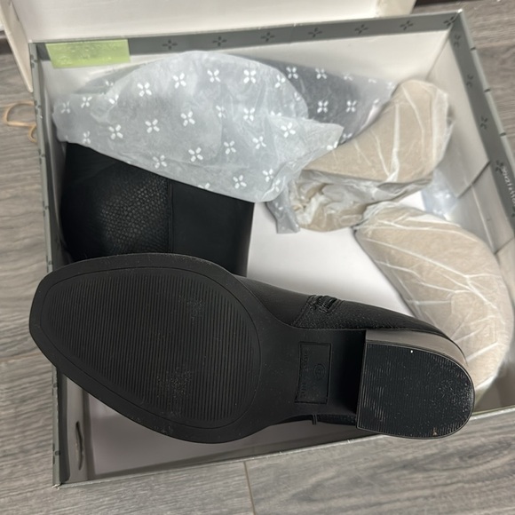 Womens Graceyy Faux Leather Ankle Boots Black - Picture 3 of 7